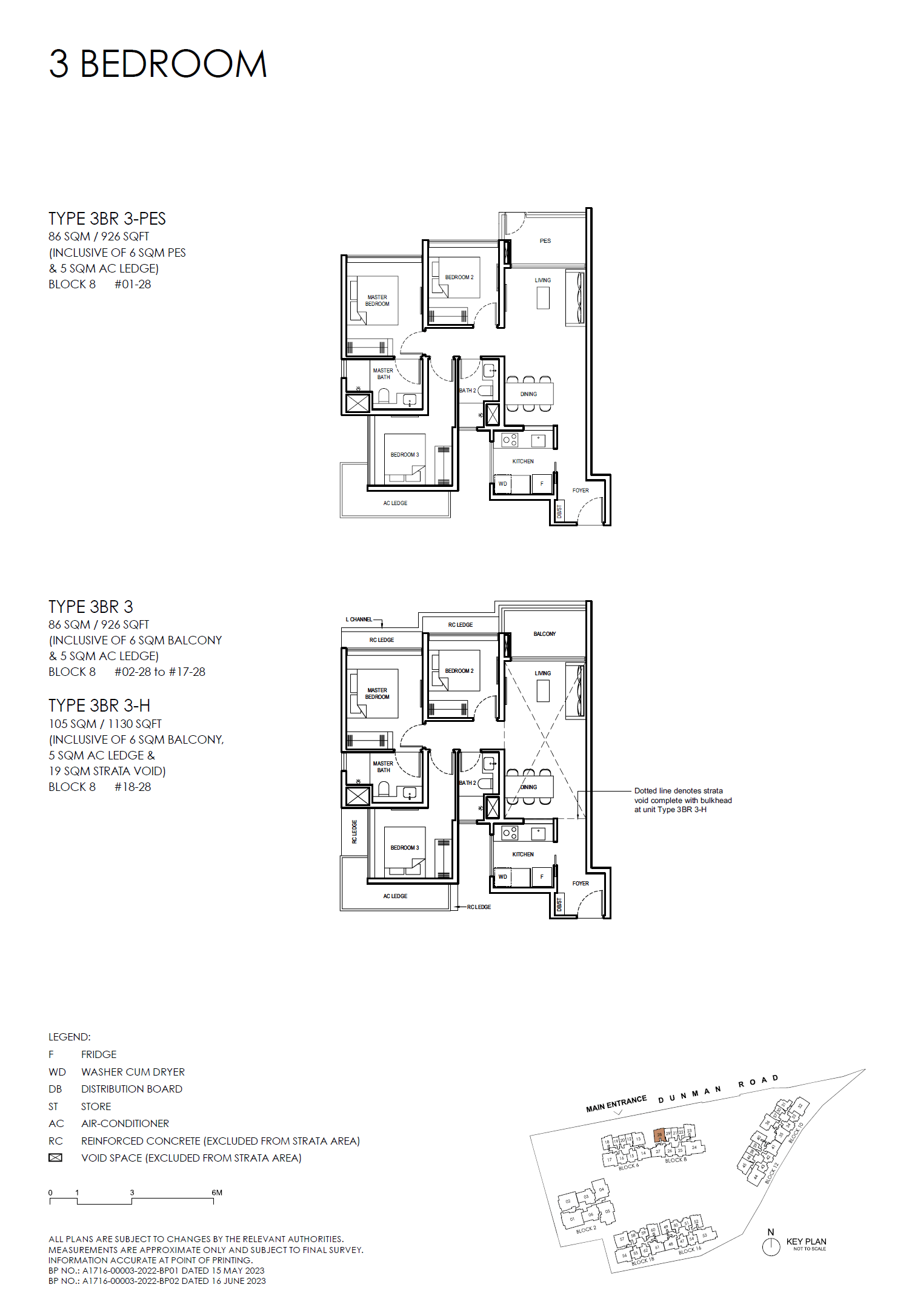 3BR 3-PES floor plan